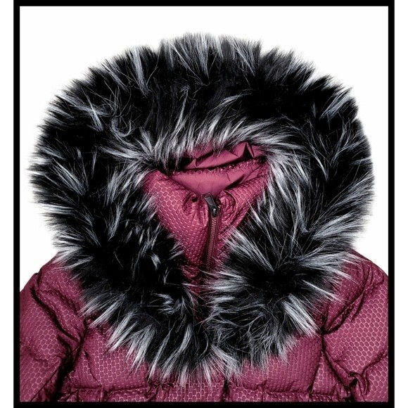 NWT The North Face 550 Down Fill Puffer Zipper Parka Coat Faux Fur Hood XS NEW - Picture 8 of 16